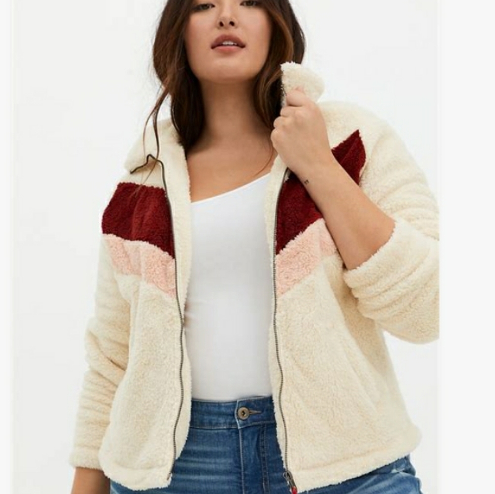 Torrid Chevron Stripe Jacket Size 3 NWT